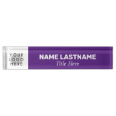 Voeg de Moderne Naam van de Logo Titel Eenvoudige Naambordje (Voorkant)