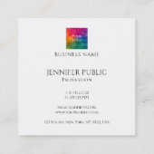 Voeg de Moderne Sjabloon Van BedrijfsBedrijf van d Vierkante Visitekaartje (Achterkant)