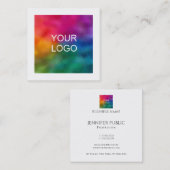 Voeg de Moderne Sjabloon Van BedrijfsBedrijf van d Vierkante Visitekaartje (Voorkant / Achterkant)