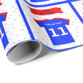 Voeg de naam 11e verjaardag t-shirt toe cadeaupapier (Rol Hoek)