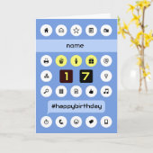 Voeg de naam 17e verjaardag toe aan gepersonalisee kaart (Gele Bloem)