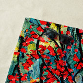 Voeg de naam Acrylgetextureerde het Florale schild Strandlaken (In situ)