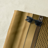 Voeg de naam Bruin Tan Beige Metallic Textuur toe Strandlaken (In situ)