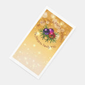 Voeg de naam die overeenkomt met Kerstmis op Gold  Servet (Hoek)