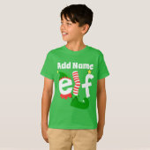 Voeg de naam Elf Kerstmis toe - Gepersonaliseerd T-shirt (Voorkant volledig)