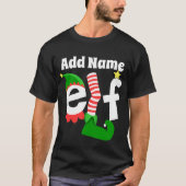 Voeg de naam Elf Kerstmis toe - Gepersonaliseerd T-shirt (Voorkant)