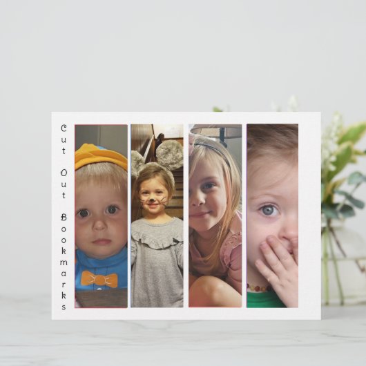 Voeg de naam en foto Bladwijzer van uw kind toe (Staand voorkant)