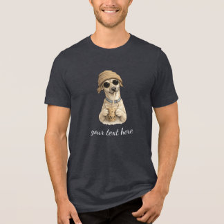 Voeg de naam en foto van je hond toe Tri-Blend shirt