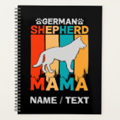 Voeg de naam German Shepherd MAMA, Blue Brown on B Planner (Voorkant)
