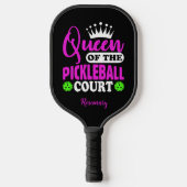 Voeg de naam koningin van de Pickleball Court Paar Pickleball Paddle (Voorkant)