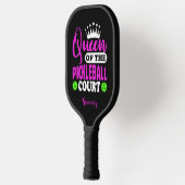 Voeg de naam koningin van de Pickleball Court Paar Pickleball Paddle (Links)