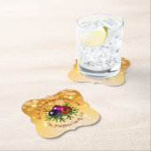 Voeg de naam Matching Kerstmis op Gold toe Kartonnen Onderzetters (Insitu)