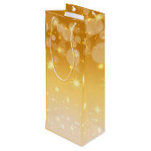 Voeg de naam Matching Kerstmis op Gold toe Wijn Cadeautas (Achterkant Gekanteld)