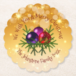 Voeg de naam Matching Kerstmis op het Onderzetter 