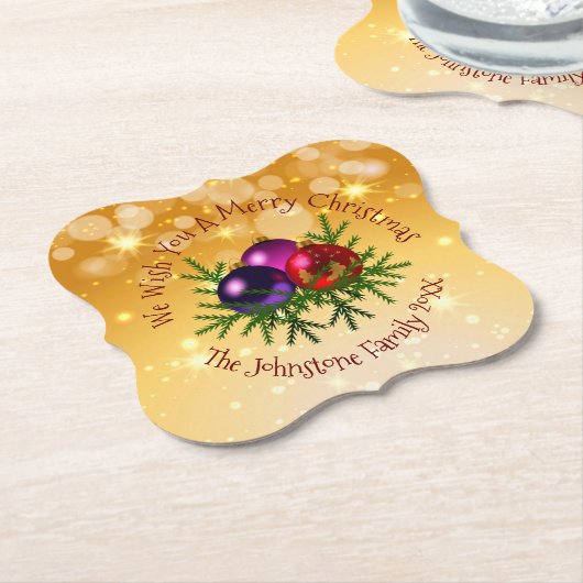 Voeg de naam Matching Kerstmis op het Onderzetter  (Gekanteld)