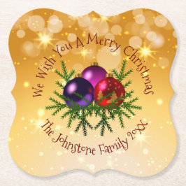 Voeg de naam Matching Kerstmis op het Onderzetter 