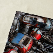 Voeg de naam Oude Robot Junkyard Rusty Grunge toe Strandlaken (In situ)