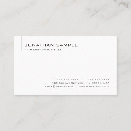 Voeg de Naam Slogan Logo Moderne Sjabloon van het  Visitekaartje (Achterkant)