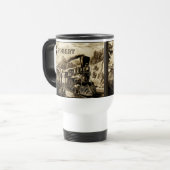 Voeg de naam stookolie-motorlocomotief toe reisbeker (Voorkant links)