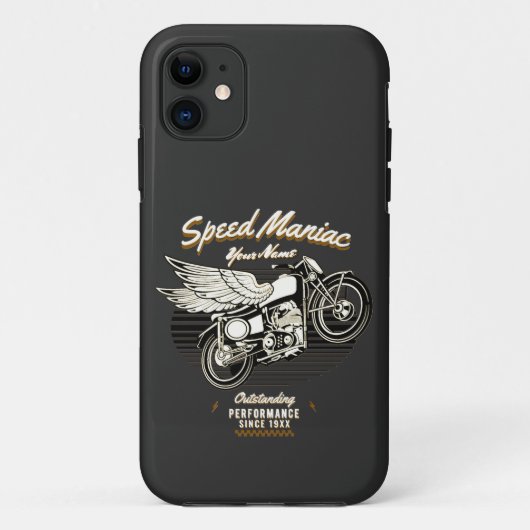 Voeg de naam toe van het jaar Speed Maniac uitstek Case-Mate iPhone Case (Achterkant)