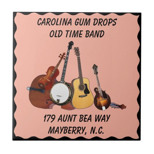 VOEG DE NAAM VAN DE BAND NOST POPULAIRE ACHTERGRON TEGELTJE (Voorkant)