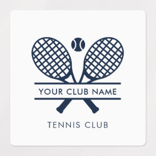 Voeg de naam van de tennisclub toe douane minimali labels