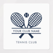 Voeg de naam van de tennisclub toe douane minimali labels (Design 2)