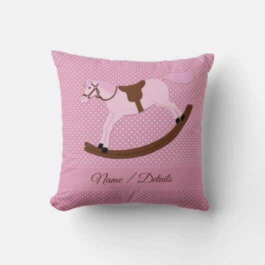 Voeg de Naam van de Verandering van de Tekst roze Kussen (Voorkant)