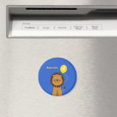 Voeg de naam van de vierde verjaardag blauw toe magneet (Insitu (Vaatwasser))