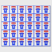 Voeg de naam van het 8-jarig t-shirt toe cadeaupapier (Vlak)