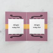 Voeg de naam van het fotojaar milestone paars toe kaart (Binnen)