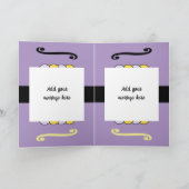 Voeg de naam van het fotojaar milestone paars toe kaart (Binnen)