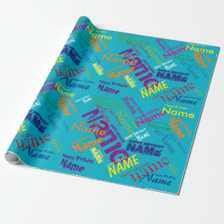 Voeg de naam van het Happy Birthday-verlooppapier Cadeaupapier