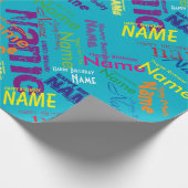 Voeg de naam van het Happy Birthday-verlooppapier Cadeaupapier (Hoek)