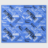 Voeg de naam van het Happy Birthday-verlooppapier  Cadeaupapier (Vlak)