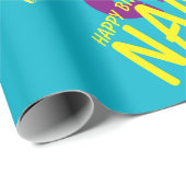 Voeg de naam van het Happy Birthday-verlooppapier  Cadeaupapier (Rol Hoek)