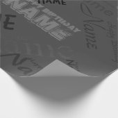 Voeg de naam van het Happy Birthday-verlooppapier Cadeaupapier (Hoek)