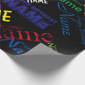 Voeg de naam van het Happy Birthday-verlooppapier  Cadeaupapier (Hoek)