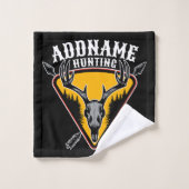 VOEG DE NAAM VAN Hunter Elk Skull Big Antlers Deer Bad Handdoek (Wasdoekje)