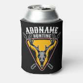 VOEG DE NAAM VAN Hunter Elk Skull Big Antlers Deer Blikjeskoeler (Blikje Achterkant)