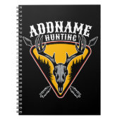 VOEG DE NAAM VAN Hunter Elk Skull Big Antlers Deer Notitieboek (Voorkant)