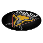 VOEG DE NAAM VAN Hunter Elk Skull Big Antlers Deer Snijplank (Hoek)