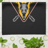 VOEG DE NAAM VAN Hunter Elk Skull Big Antlers Deer Theedoek (Gevouwen)