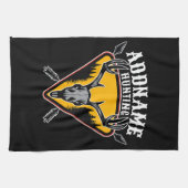 VOEG DE NAAM VAN Hunter Elk Skull Big Antlers Deer Theedoek (Horizontaal)