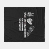 Voeg de naam van Jouw tekst toe, het Skateboarden  Fleece Deken (Voorkant (Horizontaal))