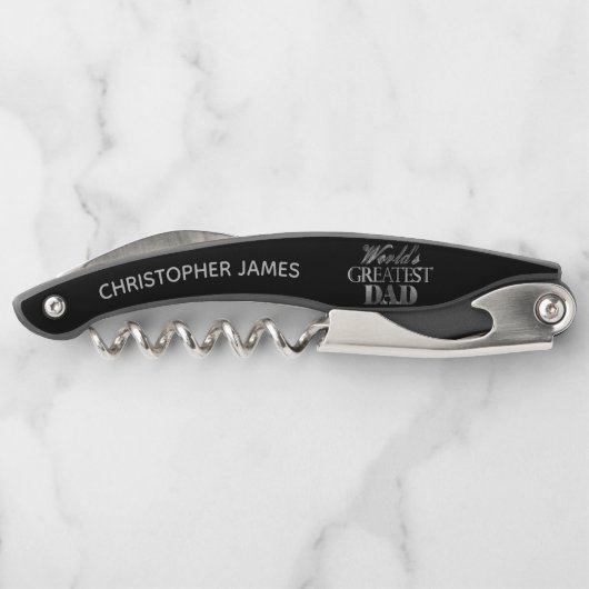 Voeg de naam van 's werelds grootste vader toe kurkentrekker (Achterkant)