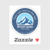 Voeg de naam van uw berg- of skigebied toe sticker (Vel)