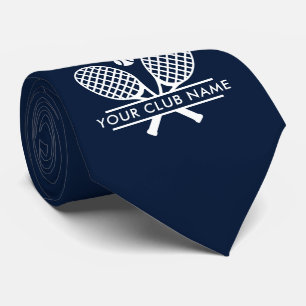 Voeg de naam van uw club toe Tennis Team Navy Blue Stropdas