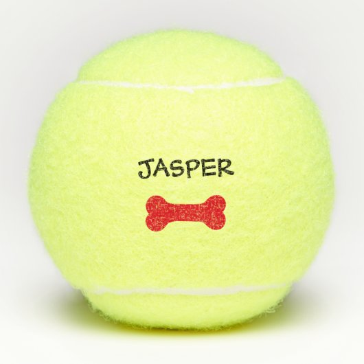 Voeg de naam van uw hond toe: de naam van het klet tennisballen (Voorkant)