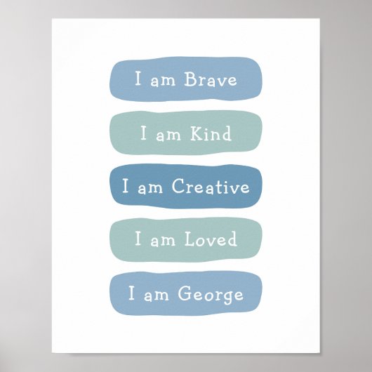 Voeg de naam van uw kind Kinder bevestigingen Poster (Voorkant)